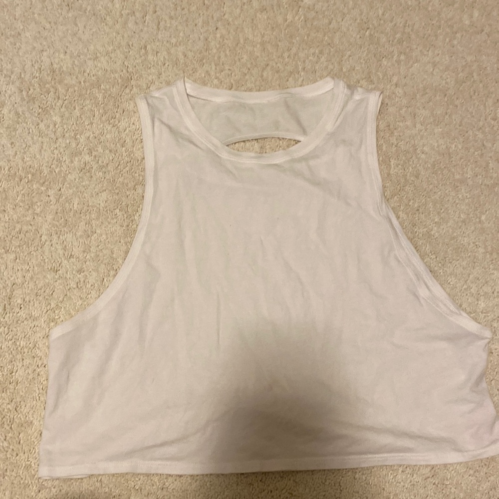 Lululemon womens white muscle tank, size 4